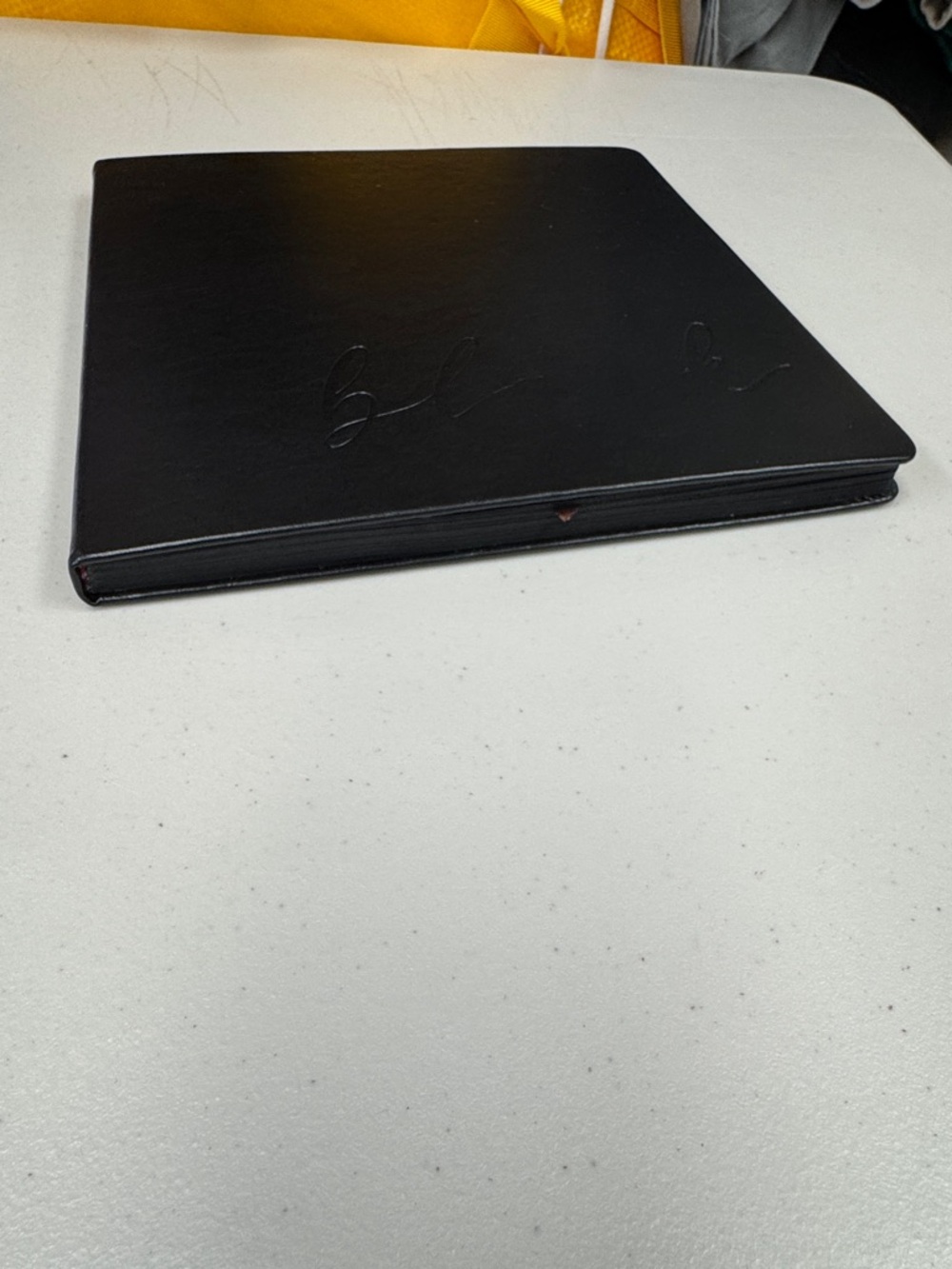 Embossed Black Notebook with Script Cover durable with black pages new multi use - Picture 4 of 4